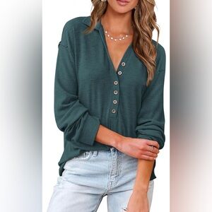 Beautiful, Soft, Long Sleeve Top with Buttons